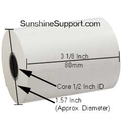 Thermal 3 1/8 Inch x  63' Paper 50 Rolls