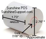 SHARP XE-A402 Thermal 44mm x 220' Paper 50 Rolls